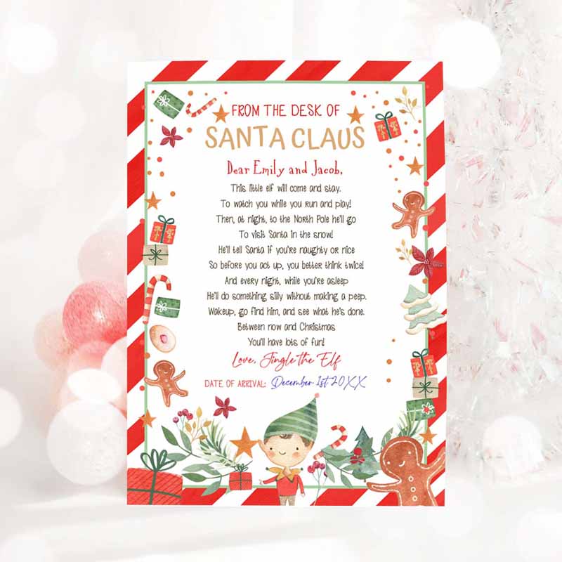 3 Editable First Time Elf Arrival Letter Return Letter Christmas Elf Im Back Elf Welcome Christmas Elf Santa Claus Printable Template 0358
