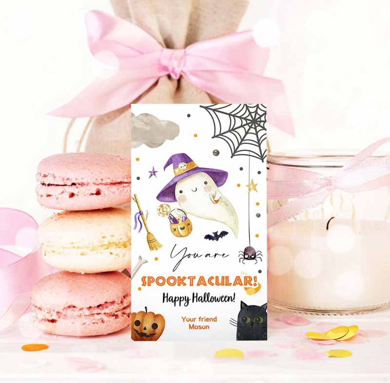 3 editable halloween favor tags ghost gift tags you are spooktacular appreciation cute ghost treat tag download printable template corjl 0261 1