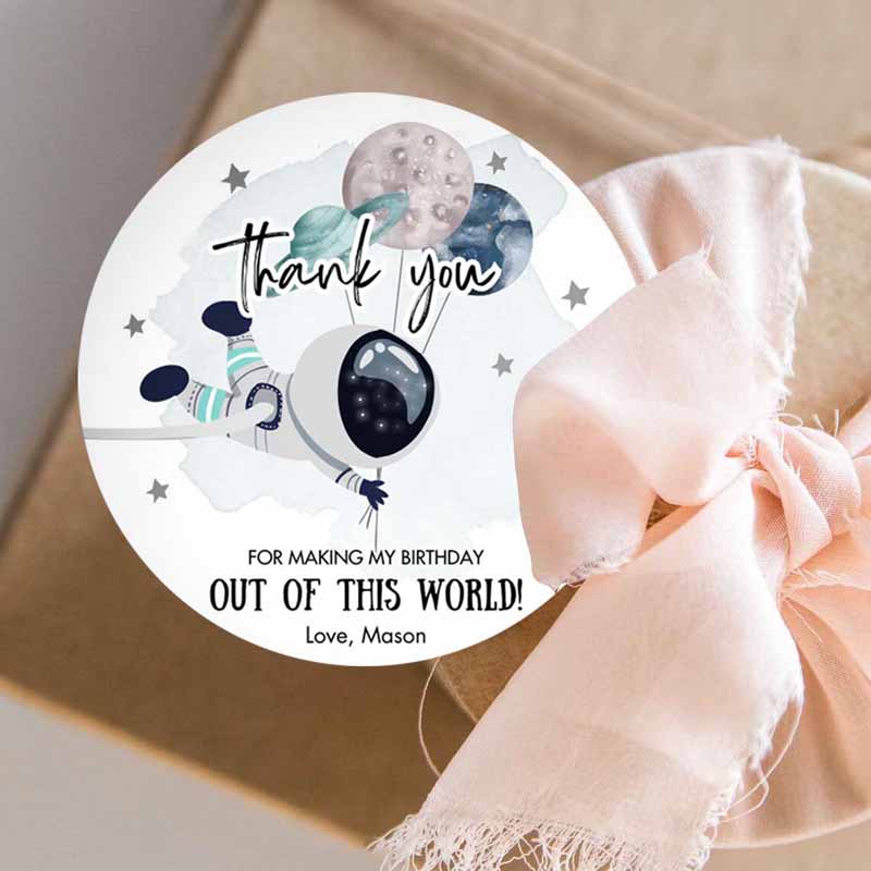 3 editable outer space favor tags astronaut birthday thank you sticker blue boy gift trip out of world planets template corjl printable 0366 1