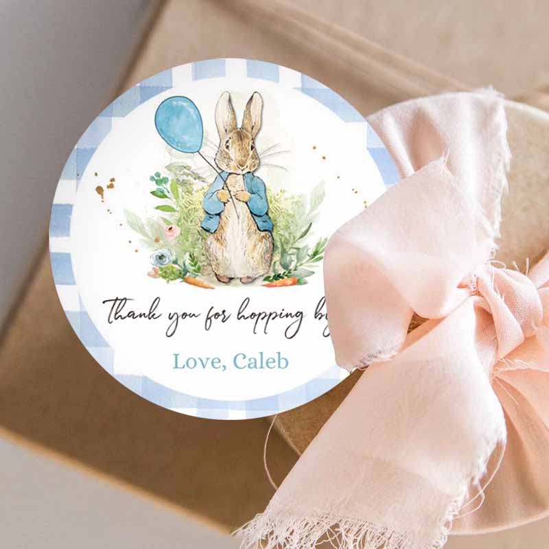 3 editable peter rabbit favor tag bunny thank you tags round boy birthday labels thanks hopping by printable download corjl template 0351 1