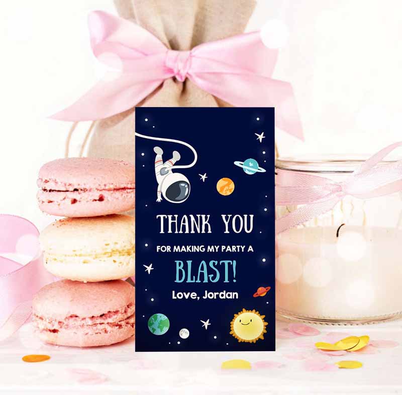 3 editable space astronaut favor tags space birthday thank you tags label rocket gift outer space party shower corjl template printable 0259 1