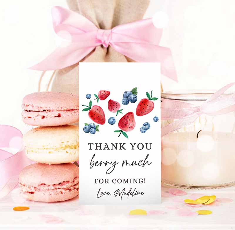 3 editable strawberry blueberry favor tags berry first birthday thank you tags label berry much tags berry sweet template printable corjl 0399 1