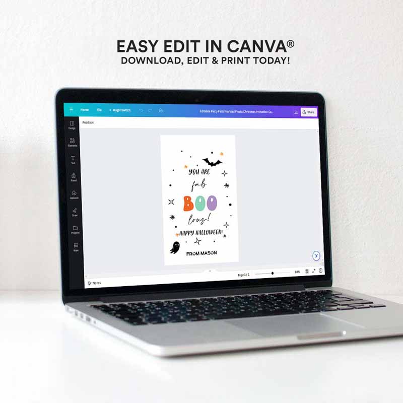 4 editable halloween favor tags ghost gift tags fab boo lous teacher appreciation ghost treat tag download printable template corjl 0261 1