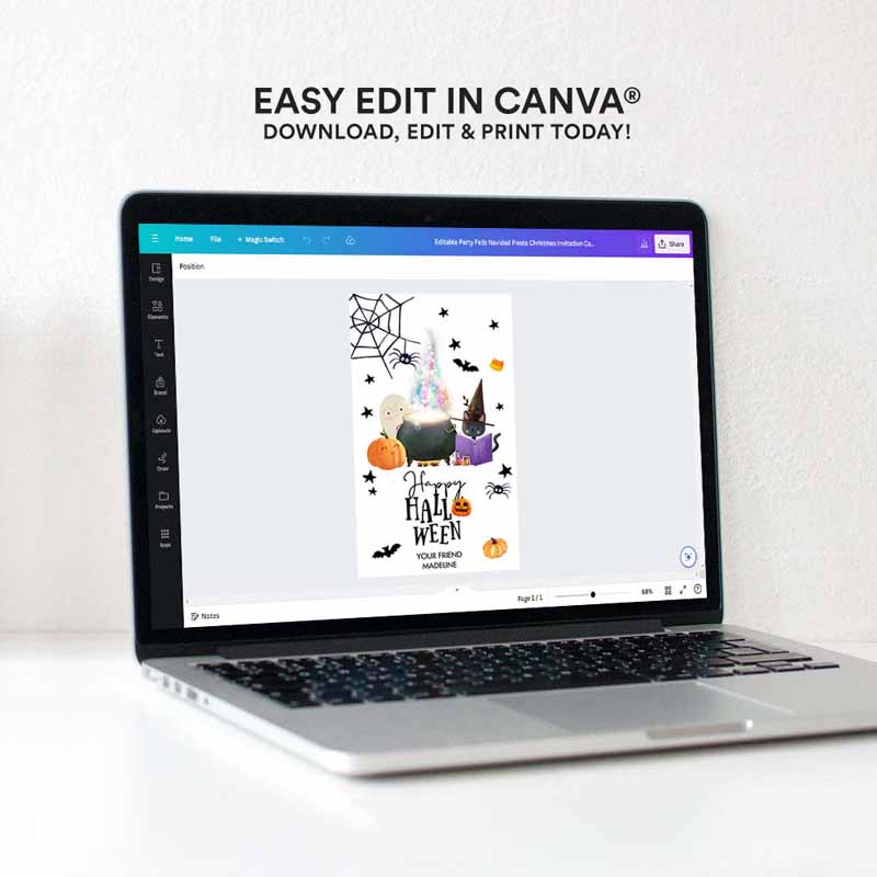 4 editable happy halloween gift tags trick or treat favor tags ghost treat tag personalized download printable template corjl 0261 0480 0009 1
