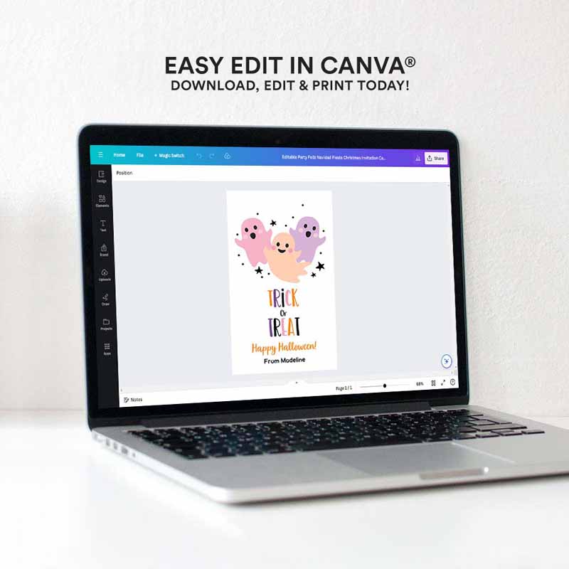 4 editable trick or treat tags halloween favor tags boo gift tags costume party favor tags halloween party download printable kids corjl 0261 1