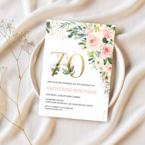 70th birthday invitation brunch invitation 70th birthday invite for her adult birthday 1
