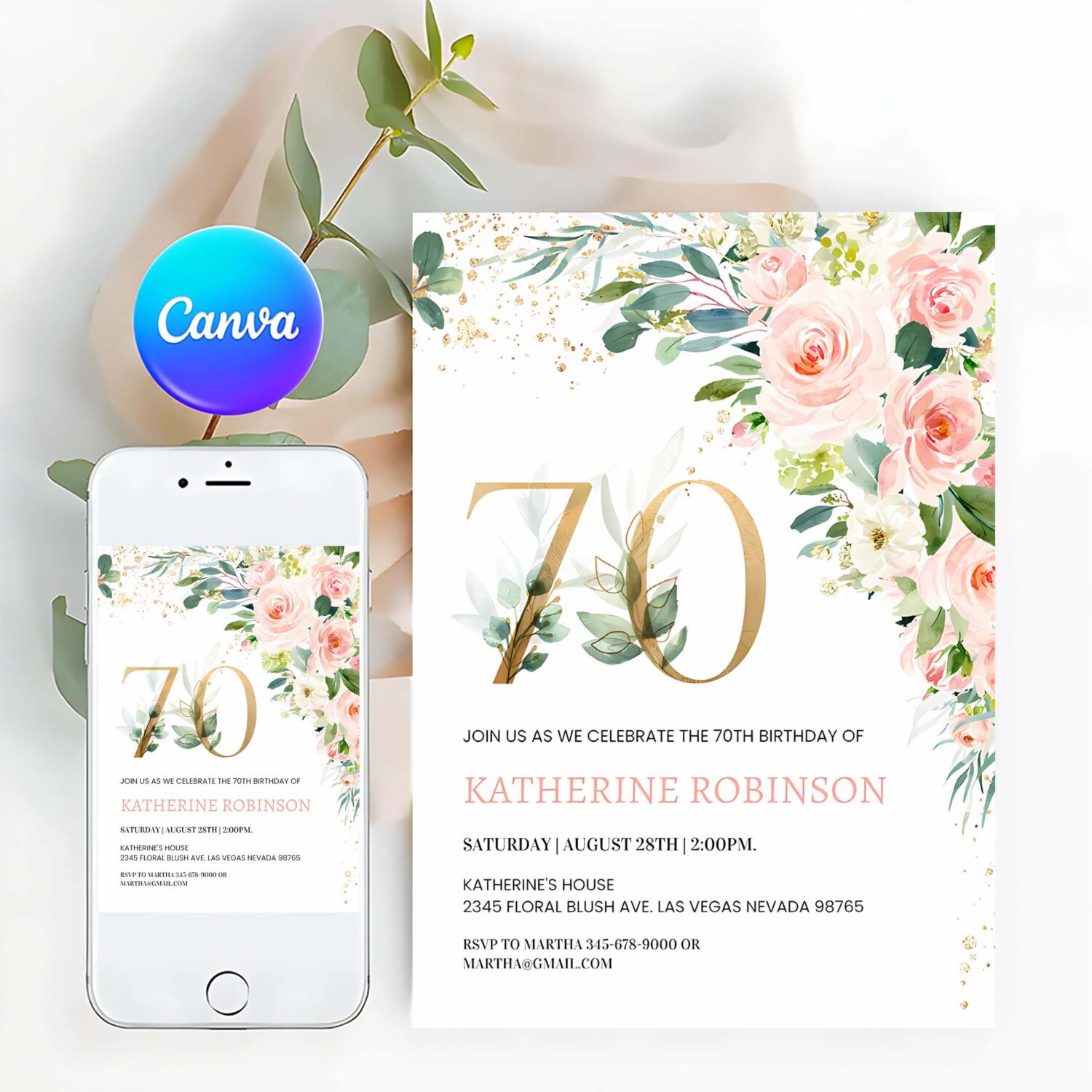 70th birthday invitation brunch invitation 70th birthday invite for her adult birthday