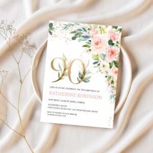90th birthday invitation brunch invitation 90th birthday invite for her adult birthday 1