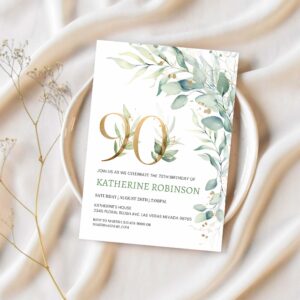 90th birthday invitation editable brunch invitation 90th birthday invite for her adult birthday 1
