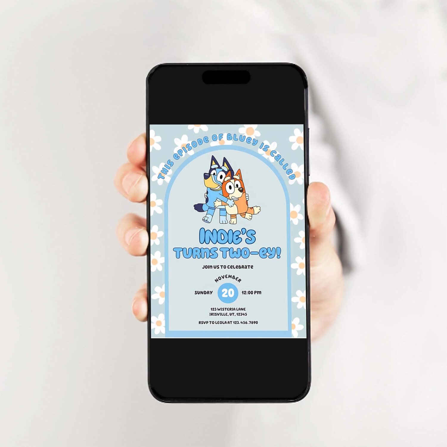 Any age bluey birthday party invitation 2