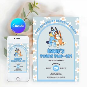 Bluey Invitation, Any Age Bluey Birthday Party Invitation
