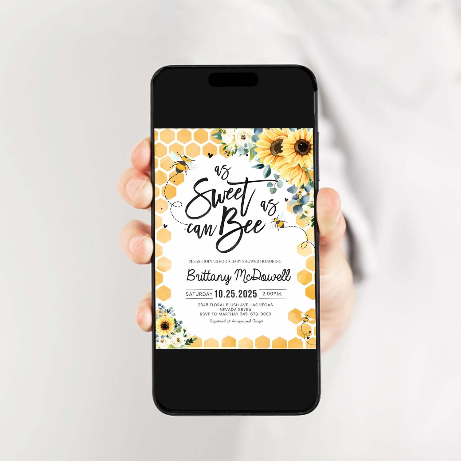 As sweet as can bee baby shower invitation bee baby shower invitation sunflower gender neutral baby shower invite 2