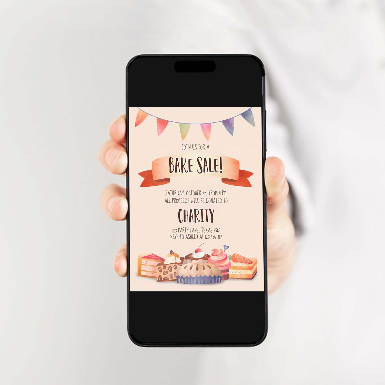 Bake sale party festival invitation fundraiser school church flyer kitchen cake cookie 2
