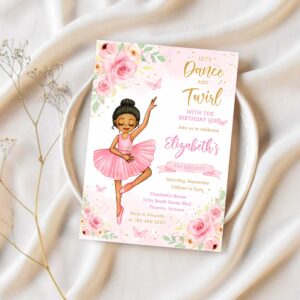 Ballerina birthday invitation ballet birthday invitation ballerina invitation 1