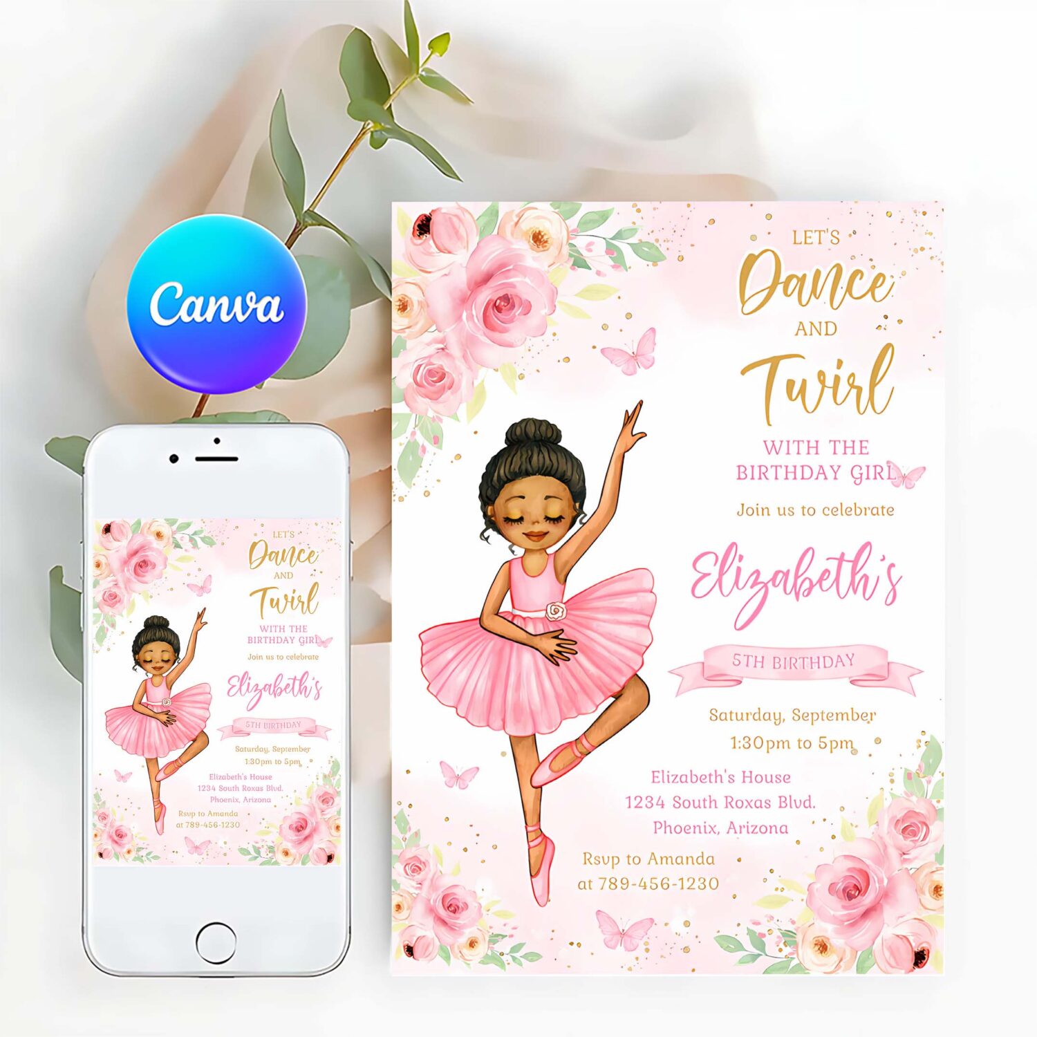 Ballerina birthday invitation ballet birthday invitation ballerina invitation