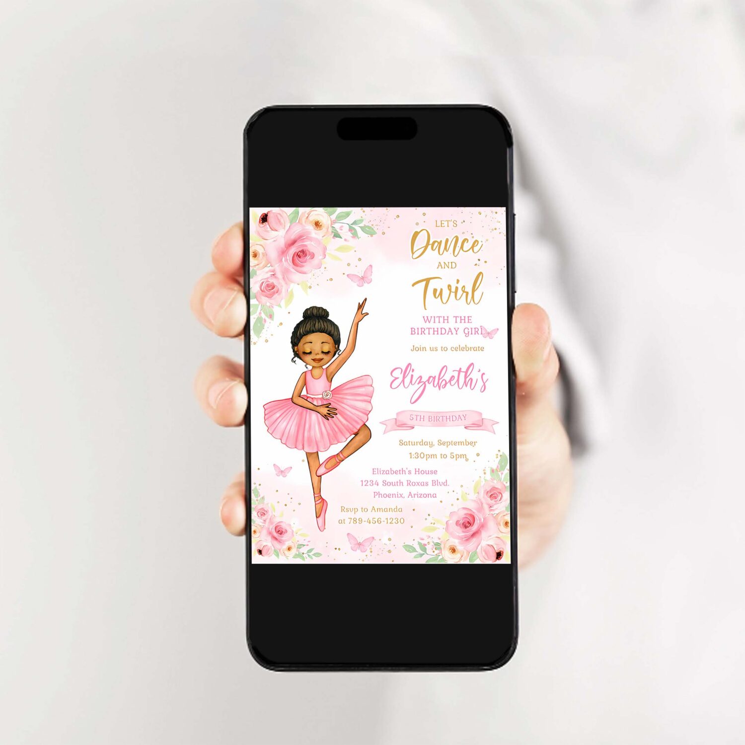 Ballerina birthday invitation ballet birthday invitation ballerina invitation 2