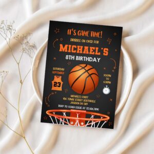 Basketball birthday invitation template basketball birthday invitation basketball invitation 1