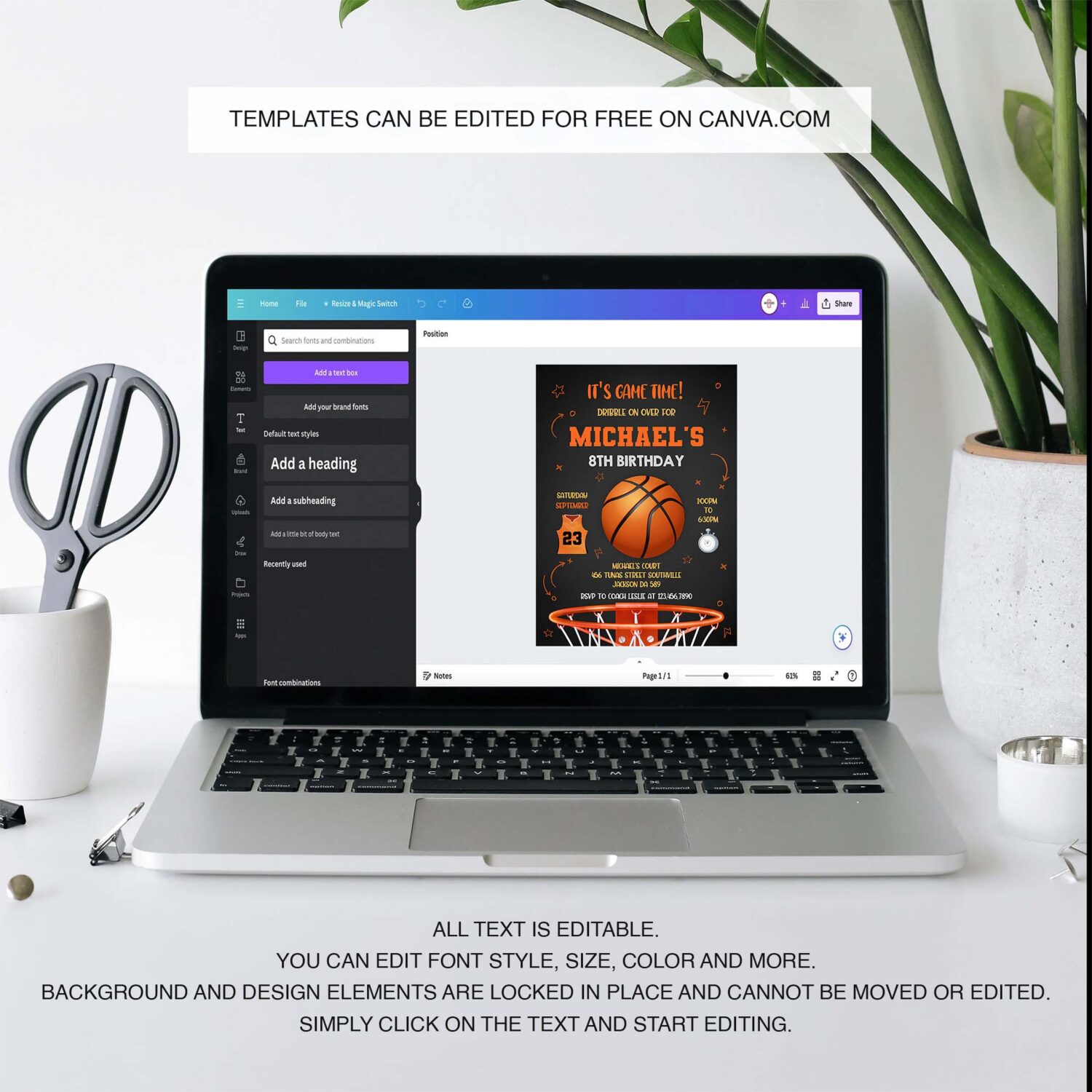 Basketball birthday invitation template basketball birthday invitation basketball invitation 3