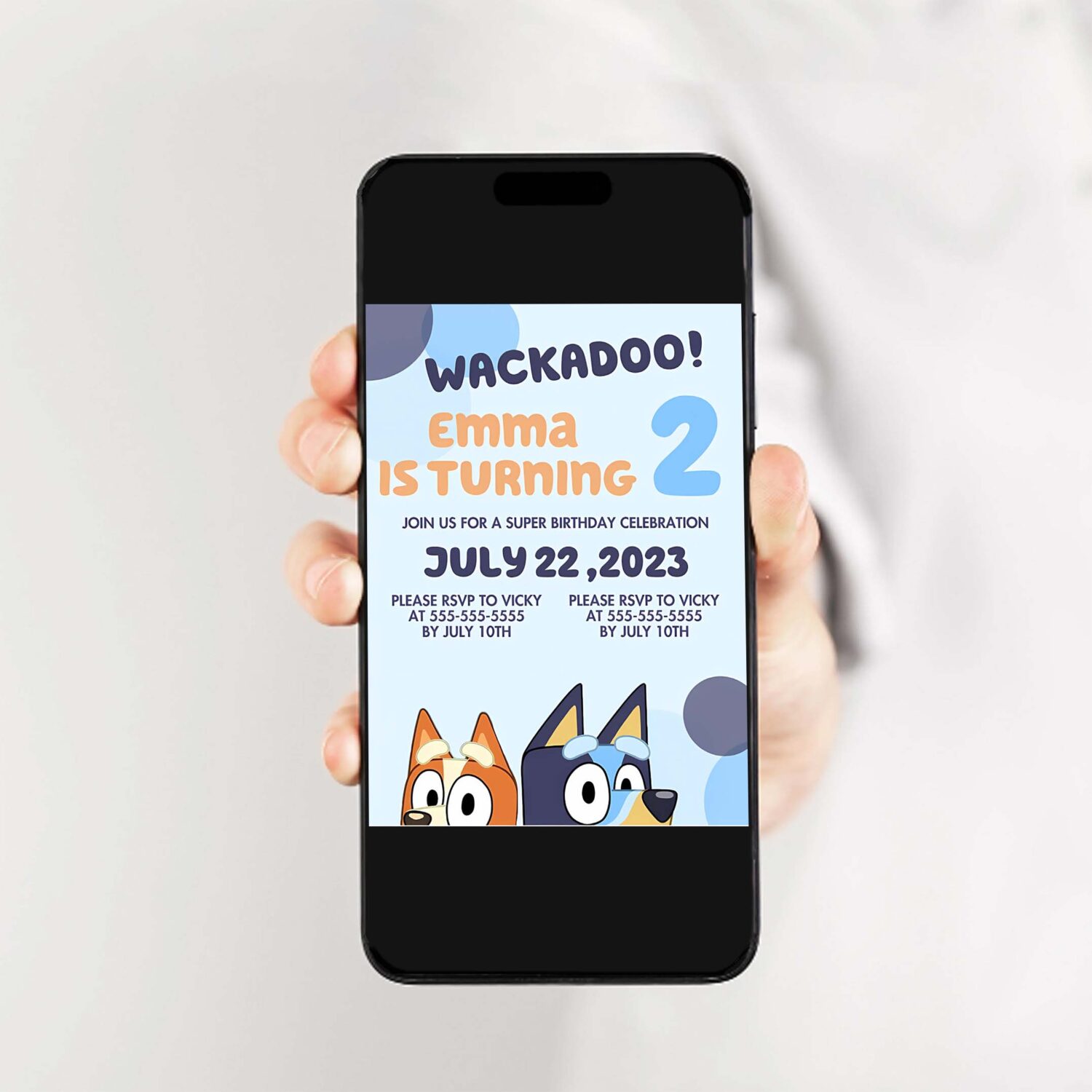 Bluey birthday invitation bluey party digital invitation boy party printable invite 2