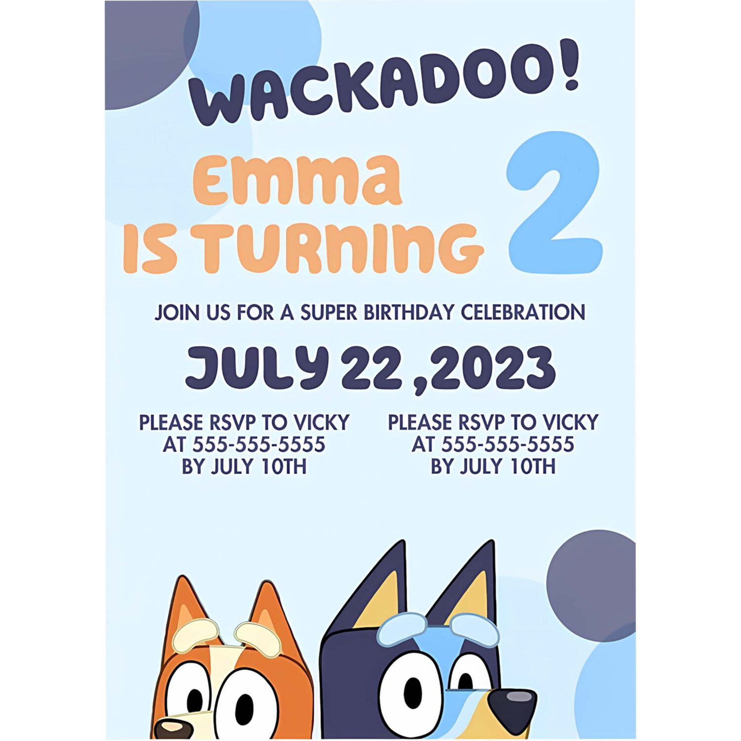 Bluey birthday invitation bluey party digital invitation boy party printable invite 4