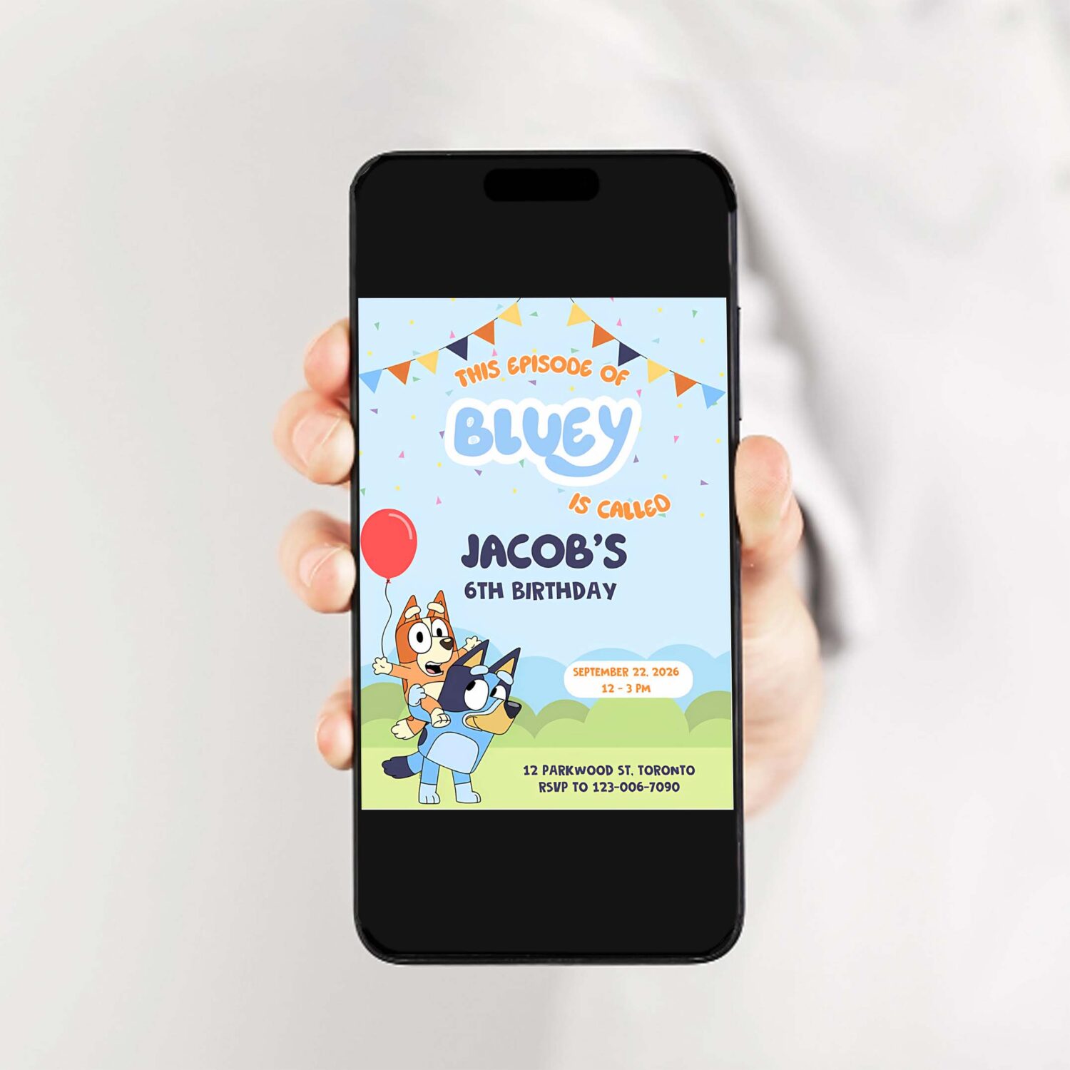 Bluey birthday invitation template bluey party digital invitation boy party printable invite 2