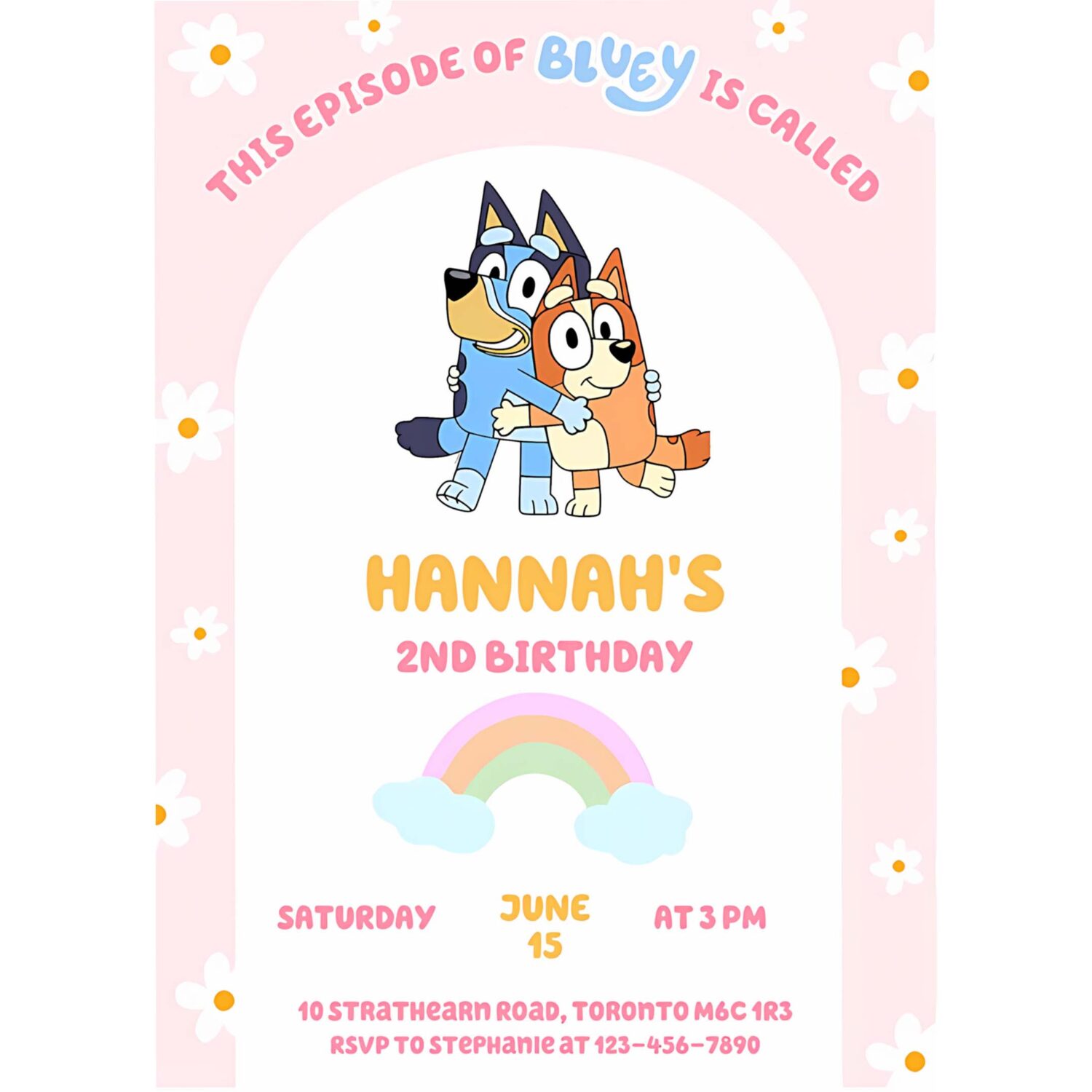 Bluey party invitation bluey and bingo birthday party invitation j64u 4