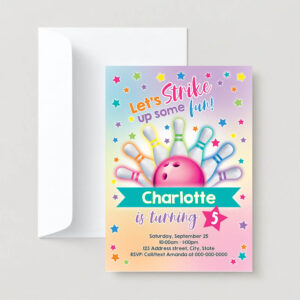 Bowling Invitation, Bowling Birthday Invitation, Bowling Invitation, Bowling Invitation, Bowling Party Invitation