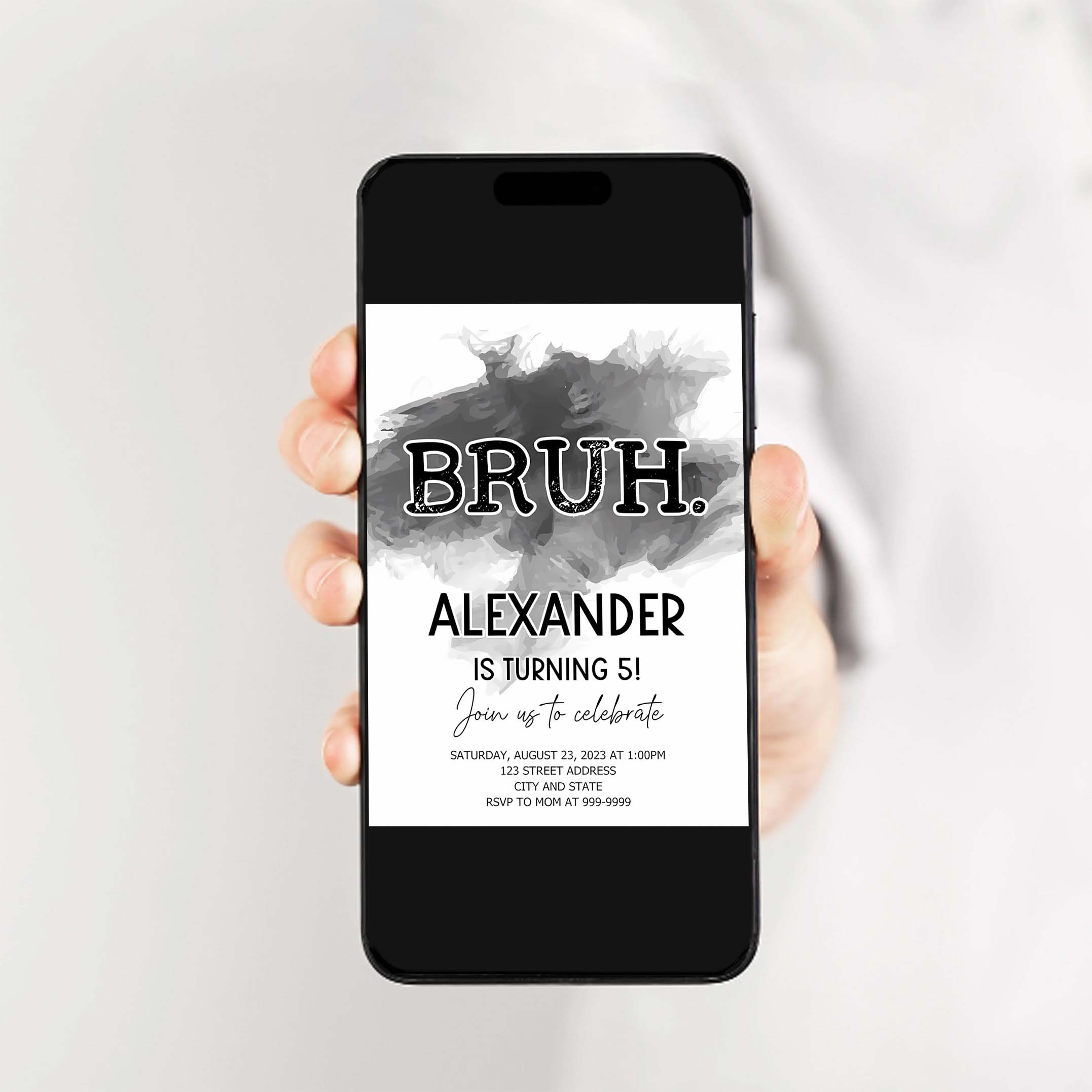 Bruh Birthday Invitation Bruh Invite Bruh Invitation Bruh Birthday