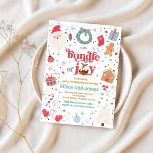 Bundle of joy blue boy winter baby shower invitation q74b 1