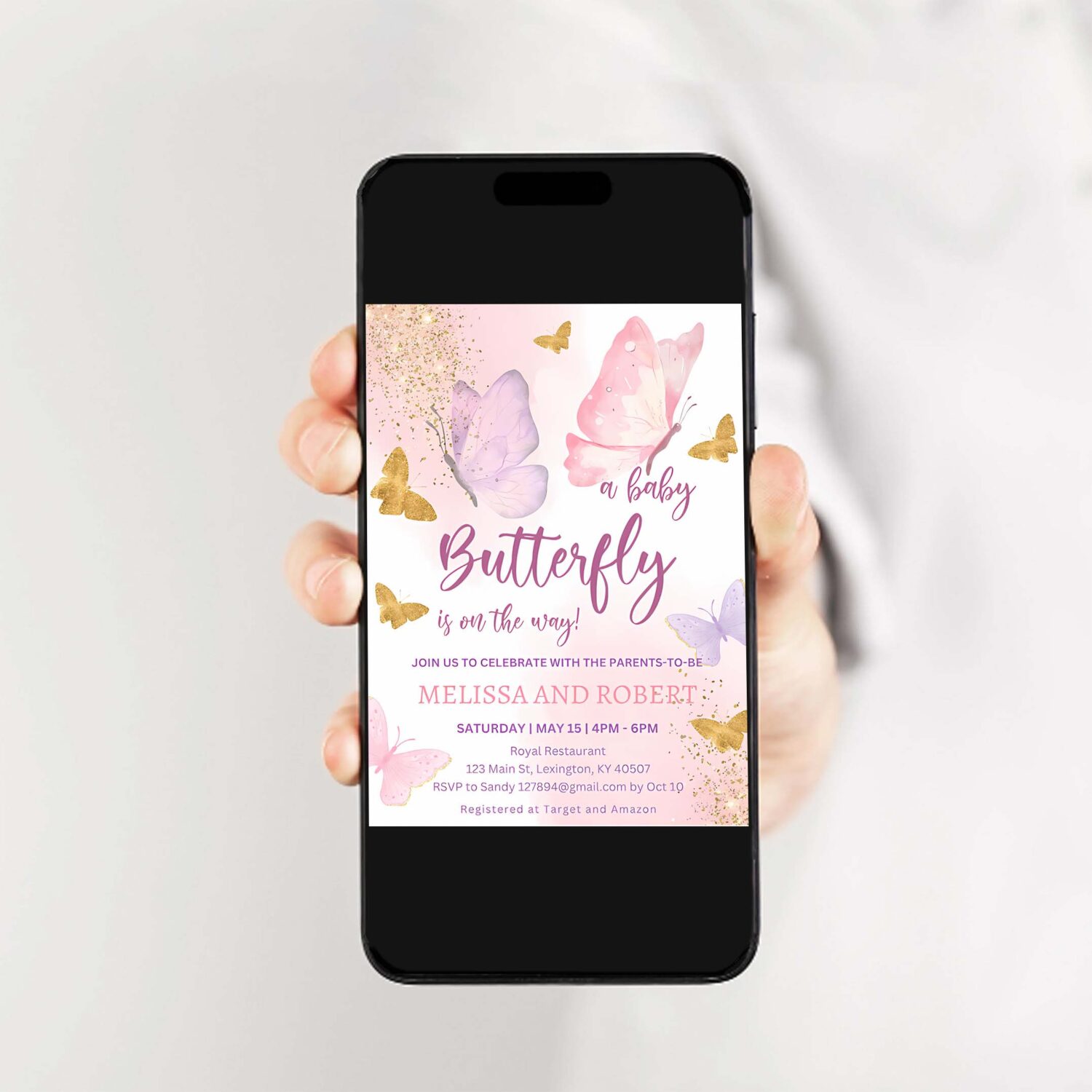 Butterfly baby shower invitation butterfly baby shower invitation for girl 2