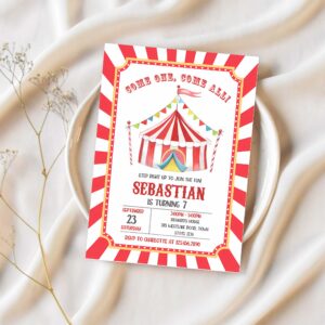 Carnival birthday invitation circus birthday invitation carnival invitation 1