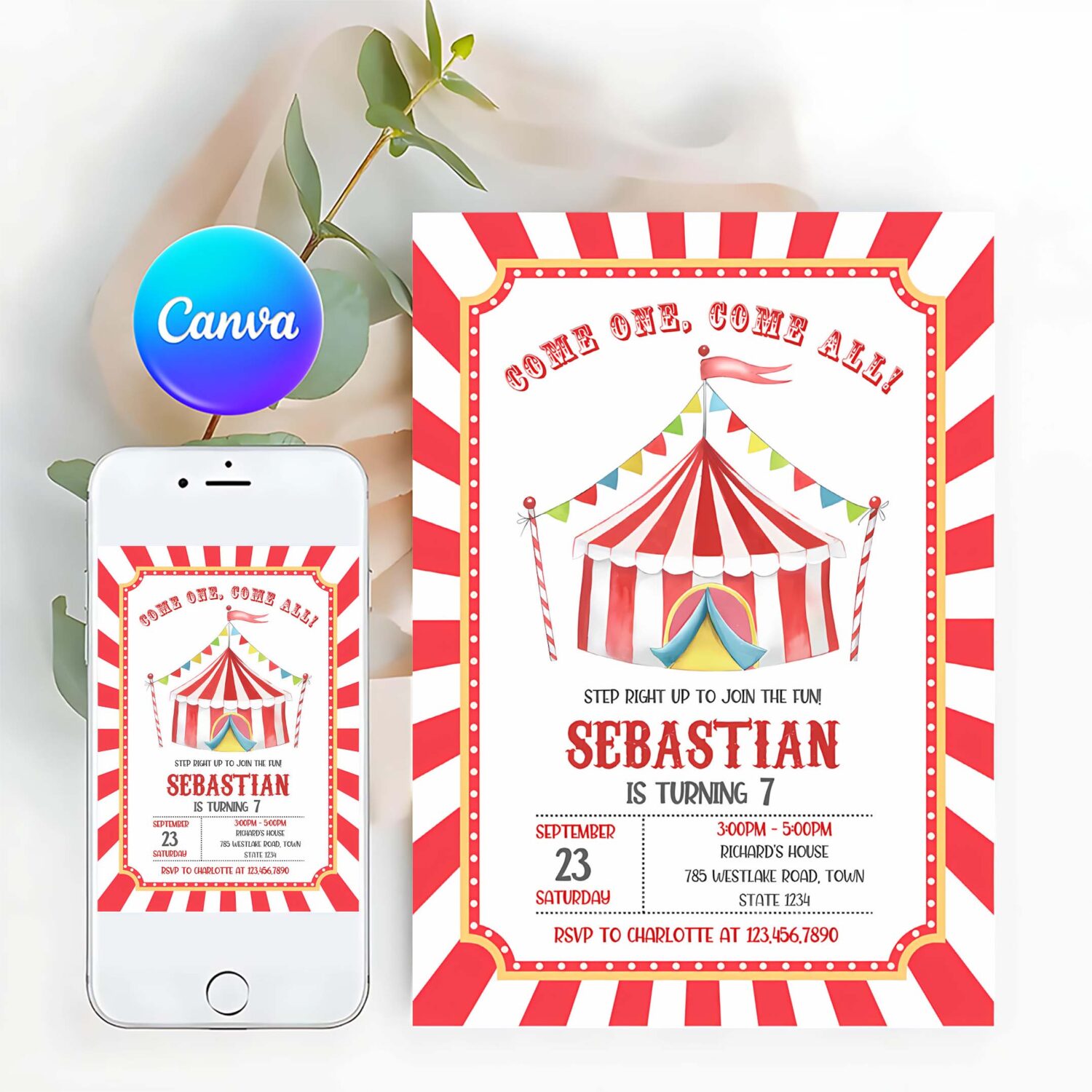 Carnival birthday invitation circus birthday invitation carnival invitation