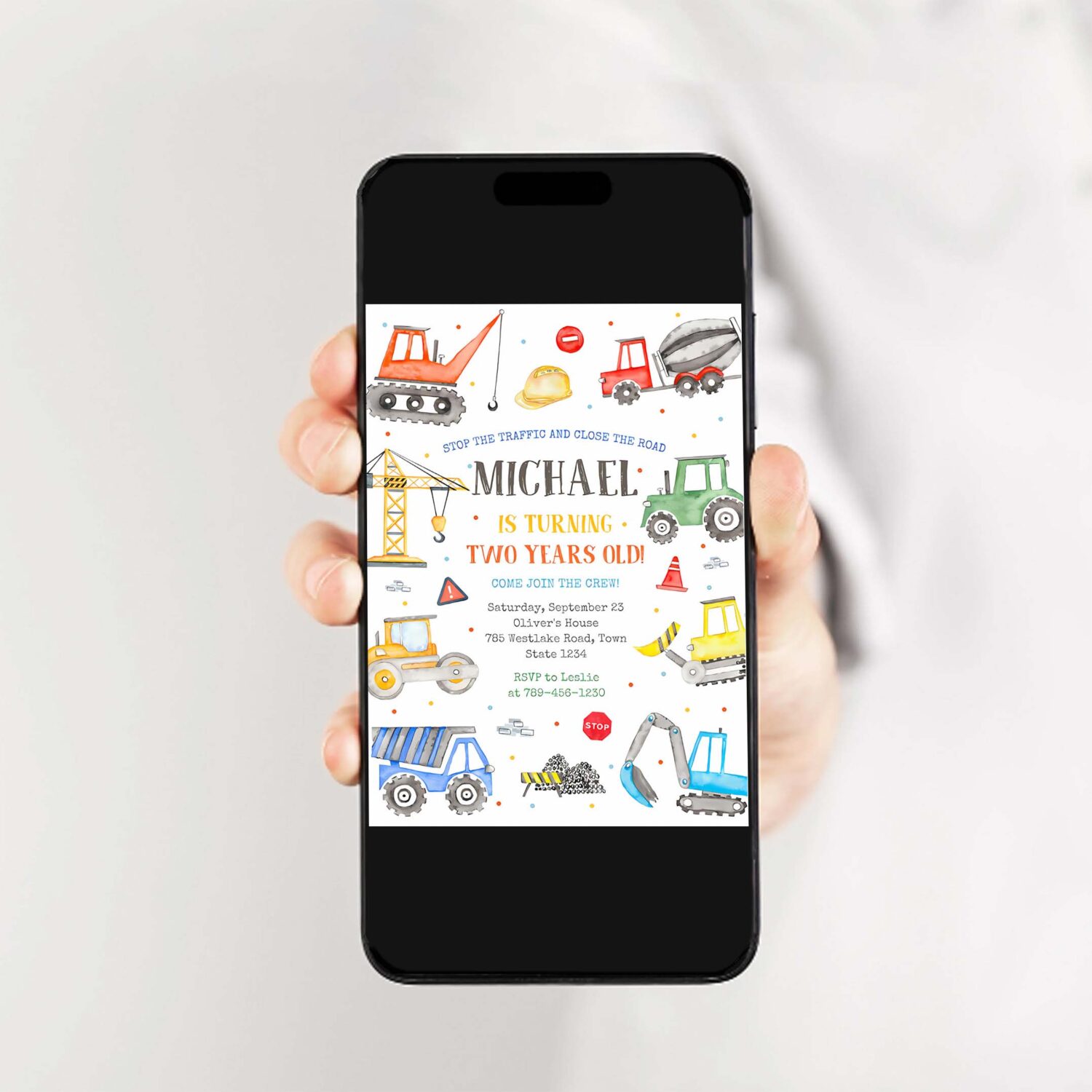 Construction birthday boys party invitation construction invitation theme construction invitation 2