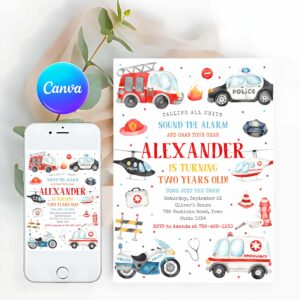 Construction Invitation, Construction Birthday Boys Party Invite, Construction Invitation Theme, Construction Invitation