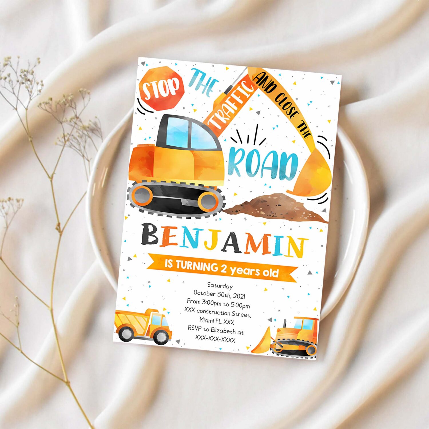 Construction invitation construction birthday invitation construction template download 1