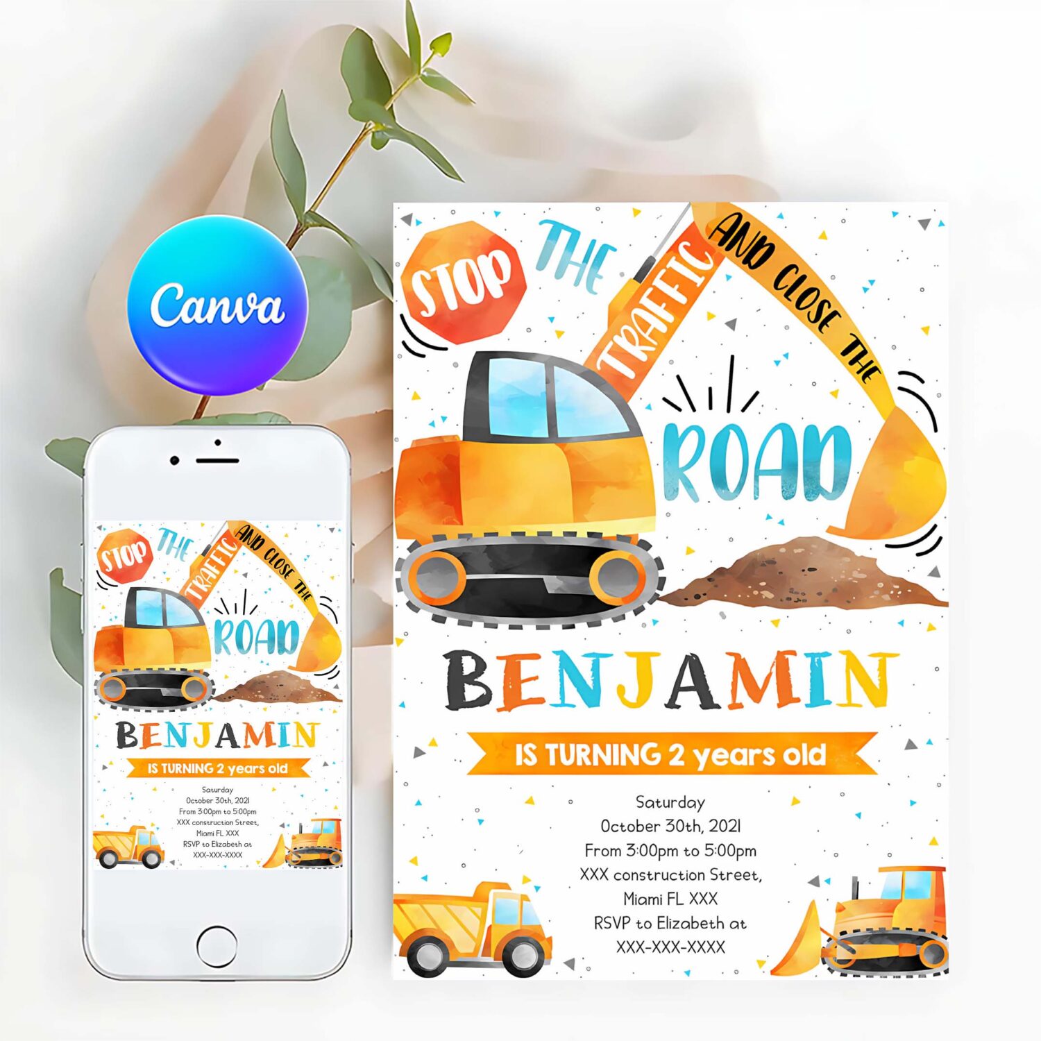 Construction invitation construction birthday invitation construction template download