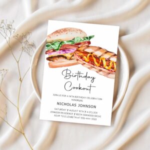 Cookout birthday party invitation cookout invitation bbq party invite 1
