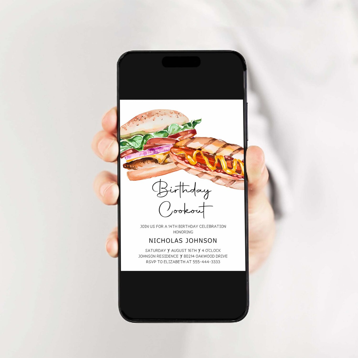 Cookout birthday party invitation cookout invitation bbq party invite 2