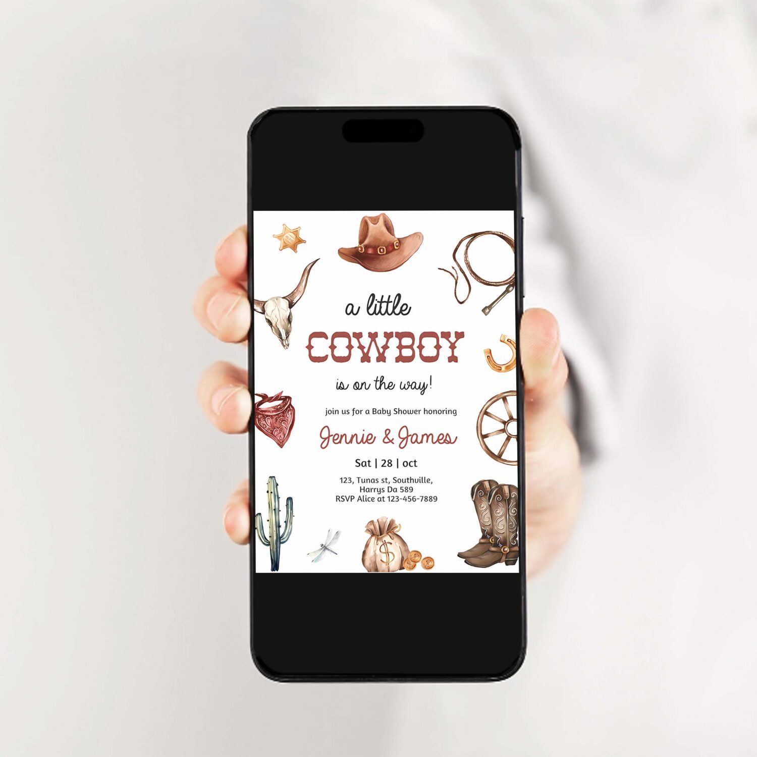 Cowboy baby shower invitation editable wild west western boy baby shower 2