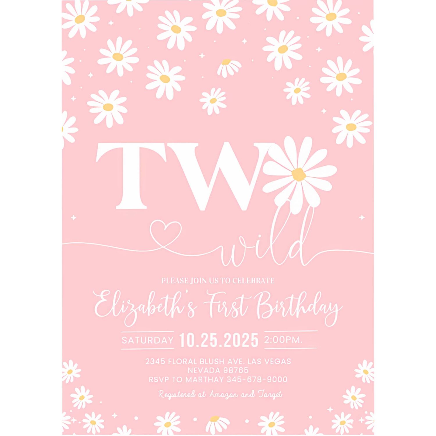 Daisy birthday party invitation boho daisy wild one 2nd birthday bohemian floral groovy party 4
