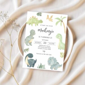 Dinosaur birthday party invitation dinosaur birthday invitation 1