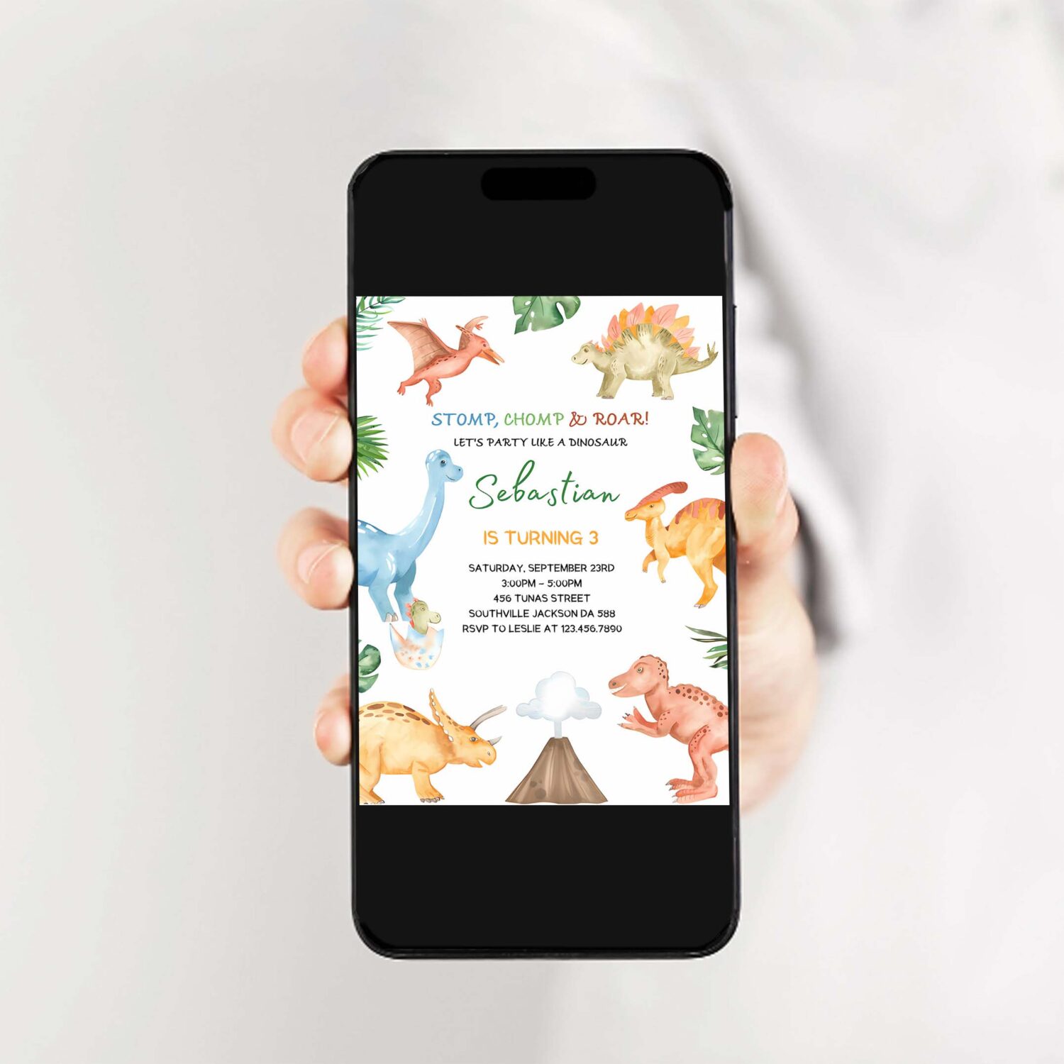Dinosaur birthday party invitation template dinosaur birthday invitation dinosaur thank you tag editable invitation 2