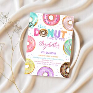 Donut birthday invitation donut birthday invite donut party invitation 1