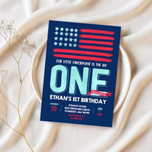 Editable 4th of july invitation 4th of july birthday invitation vintage 4th of july patriotic birthday red white and blue 1