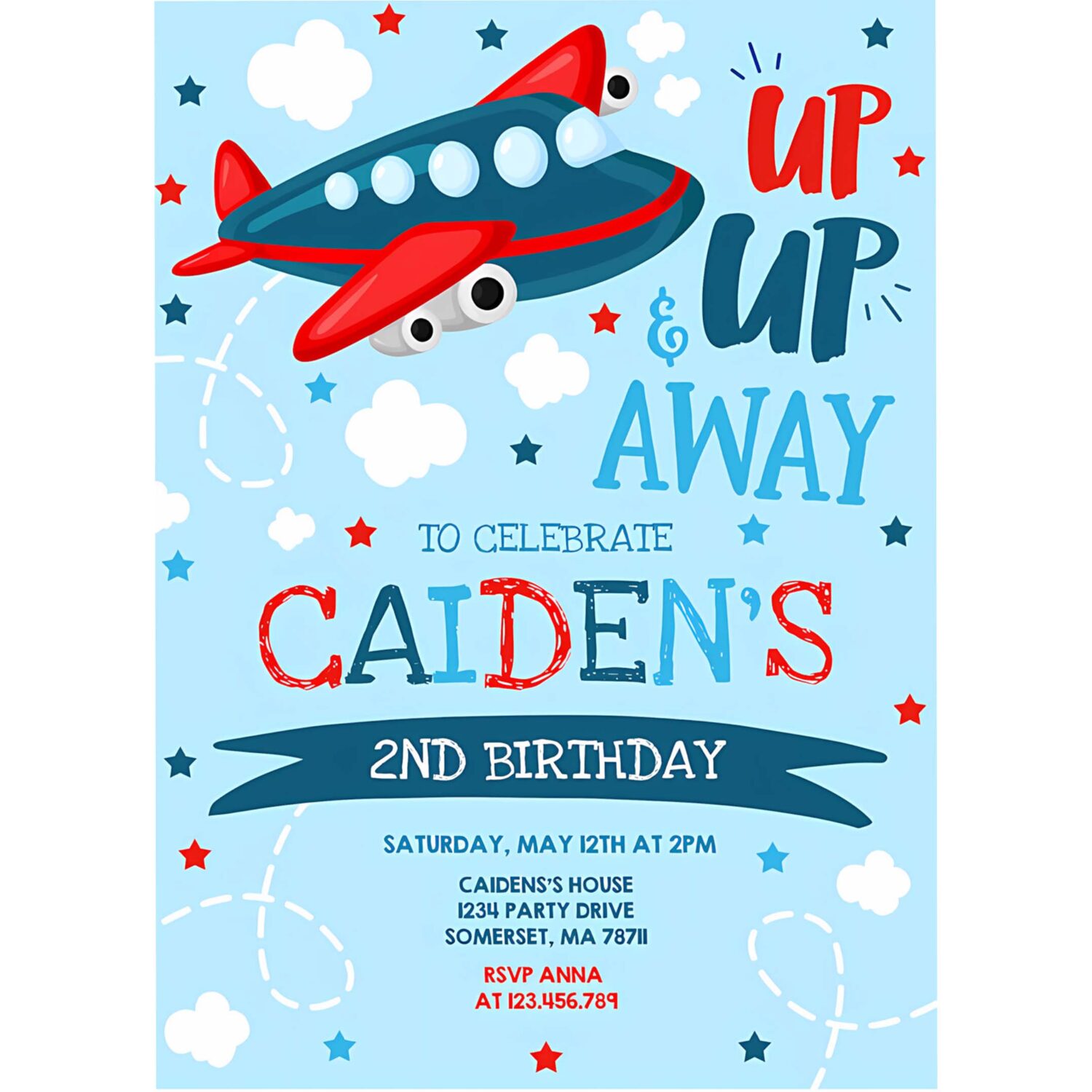 Editable airplane birthday invitation airplane birthday party plane party aircraft birthday party airplane 1st birthday 4