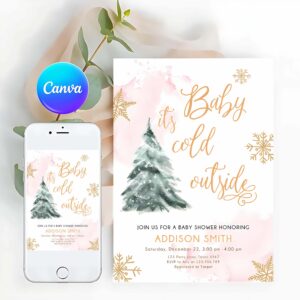 Baby Shower Invitation, Baby Its Cold Outside Baby Shower Invitation