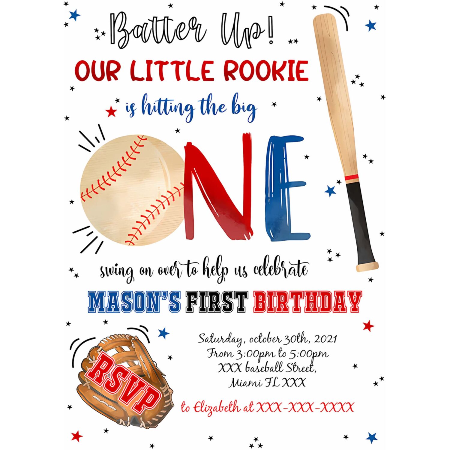 Editable baseball invitation baseball birthday invitation baseball template download 4