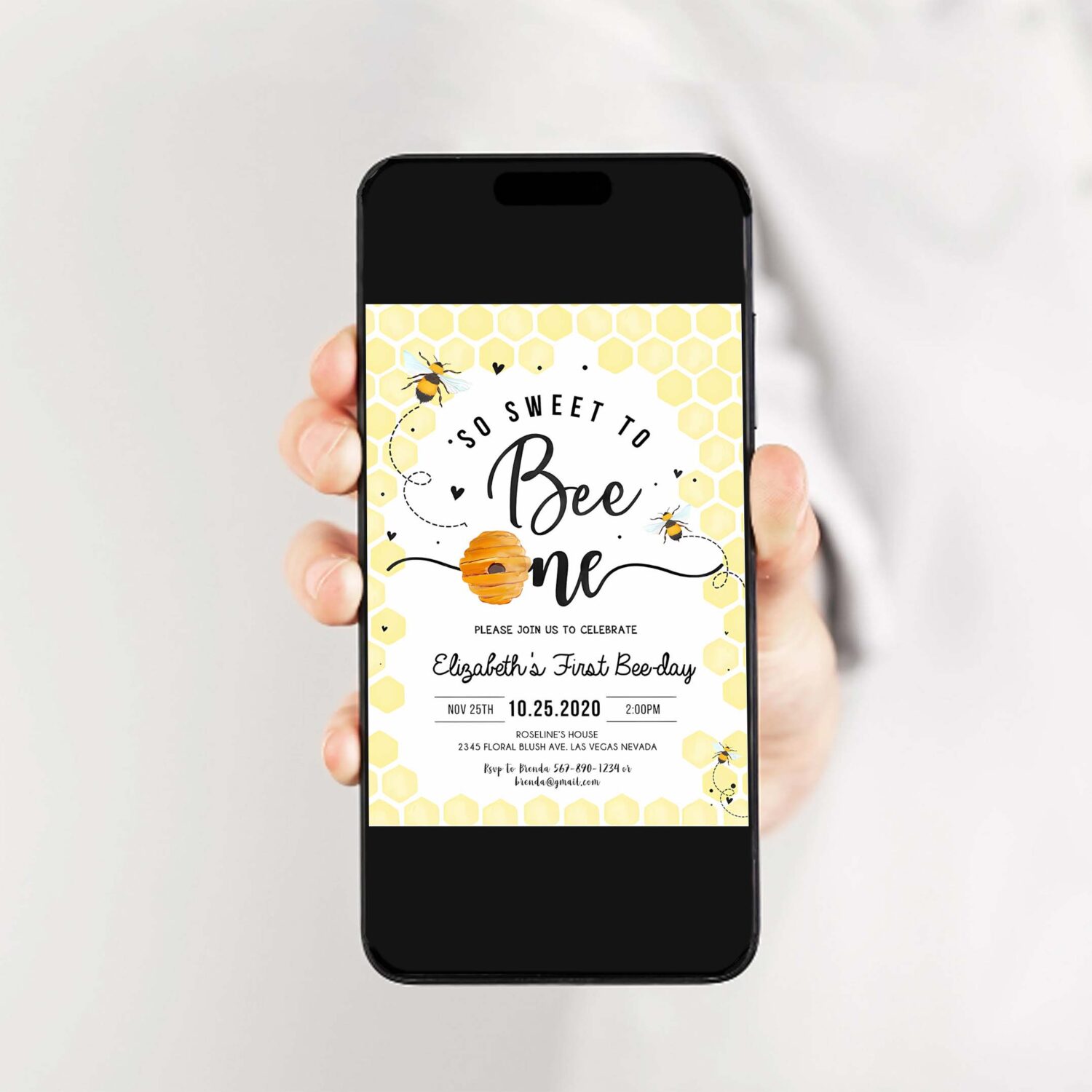 Editable bee birthday invitation honey bee birthday party bee 1st birthday so sweet to bee one party bee day 1st birthday party 2