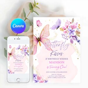 Butterfly Invitation, Butterfly Birthday Invitation