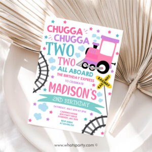 Train Invitation, Chugga Chugga Two Two Train Birthday Invitation Chugga Chugga Choo Choo Invitation